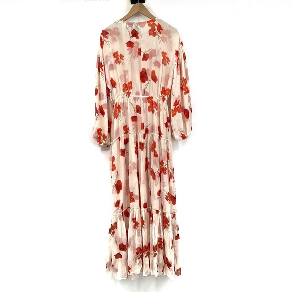 The Collection Reformation Poppy Silk Floral Print Maxi Summer Cambridge Dress - Picture 8 of 12